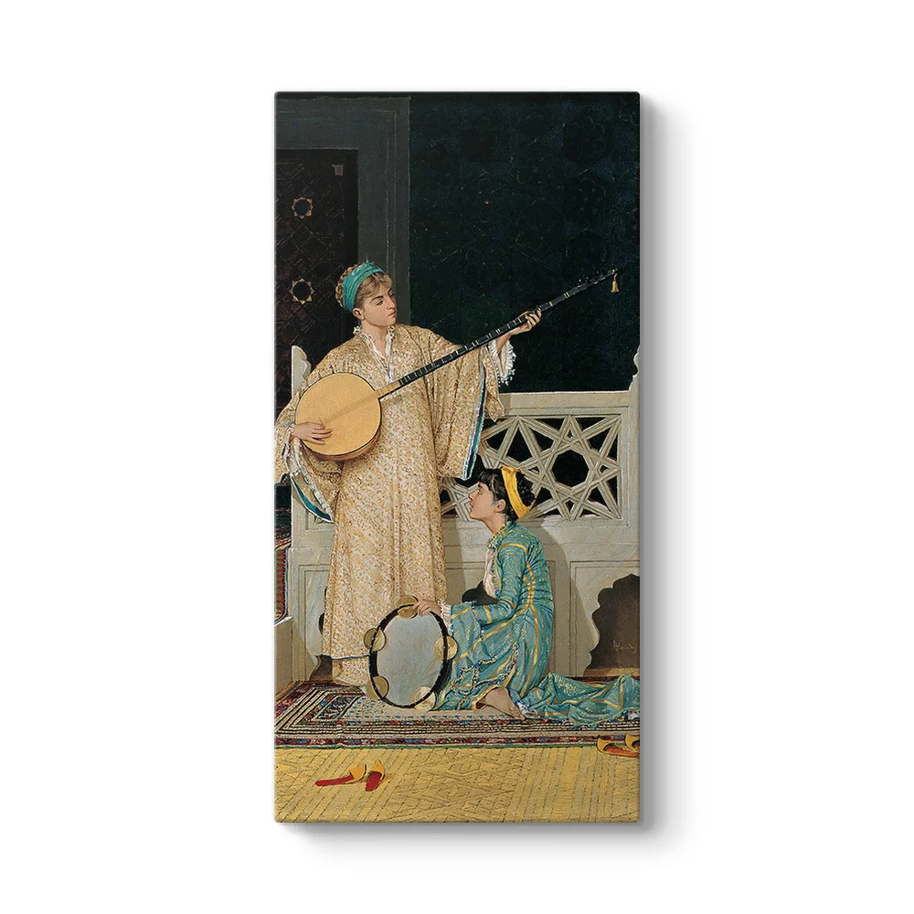 Osman Hamdi Bey - İki Müzisyen Kadın Tablosu - Model 7